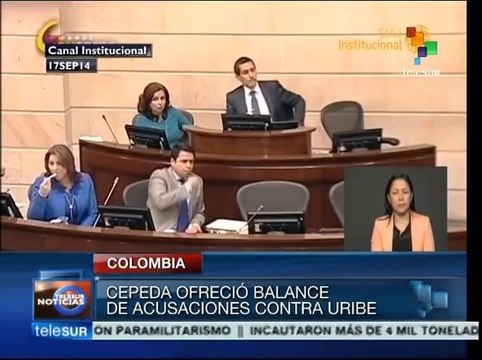Senado de Colombia debate presuntos nexos de Uribe con paramilitarismo