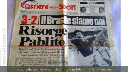 Tải video: CAGLIARI,    CORRIERE DELLO SPORT DEL 6 LUGLIO 1982  EURO 100