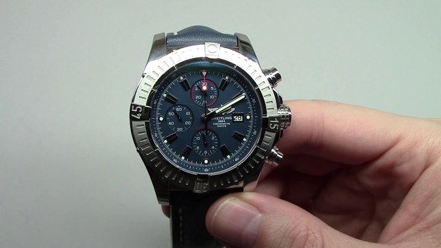 Breitling Super Avenger Blue Chronograph Men's Watch Model: A1337011-C757BLLD