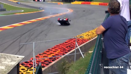 Accident spectaculaire sur le circuit de Spa-Francorchamps