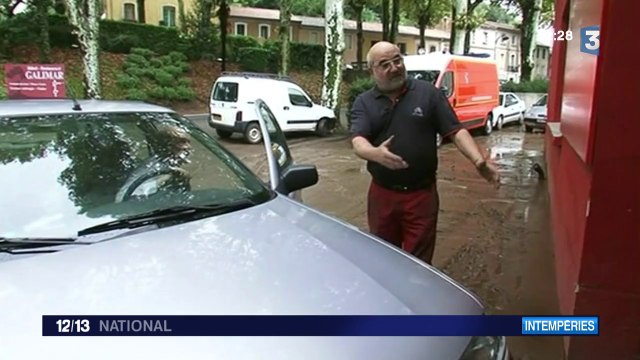 Lamalou-les-Bains dévastée après de violents orages