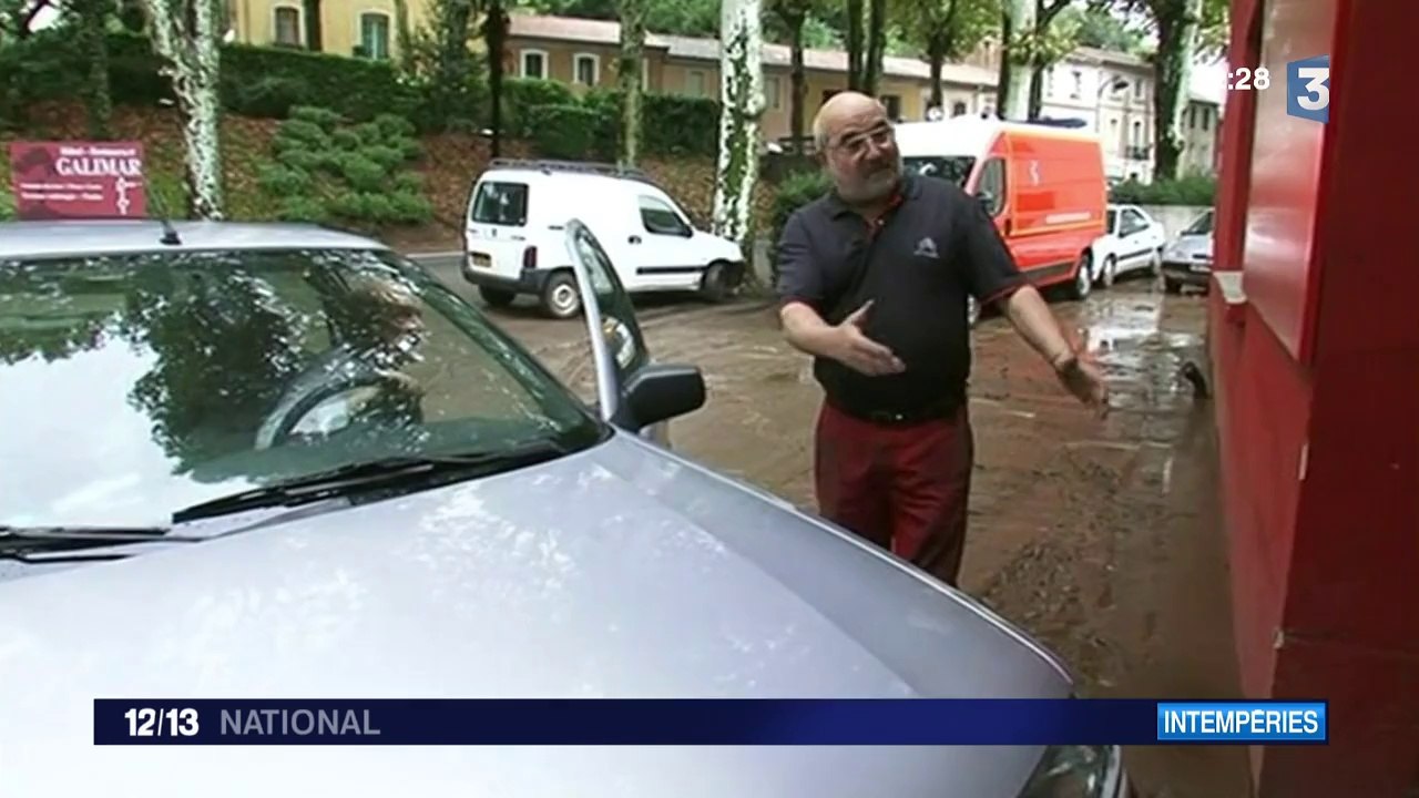 Lamalou-les-Bains dévastée après de violents orages