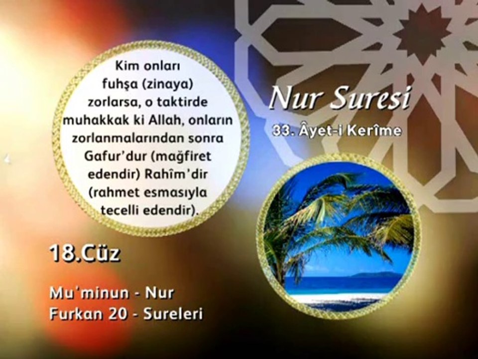 18. cüz 2. bölüm Kur'an-ı Kerim Hatim ve Meal okyay dernegi