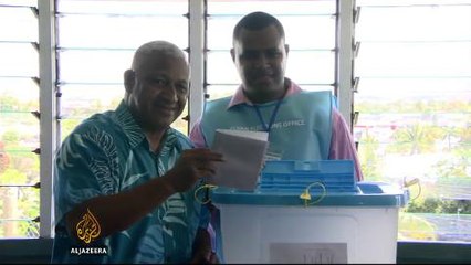 Fiji's ex-coup leader heads for poll victory