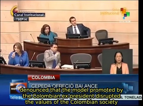 Colombian senate debates alleged links of Uribe to paramilitarism