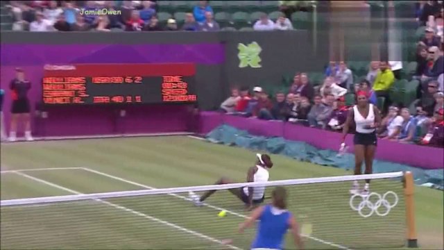 Serena/Venus vs Errani/Vinci 2012 London QF Highlights