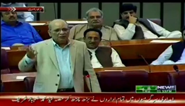 Mushahidullah Khan Abusing PTI & PAT Sit-in Participants in Parliament