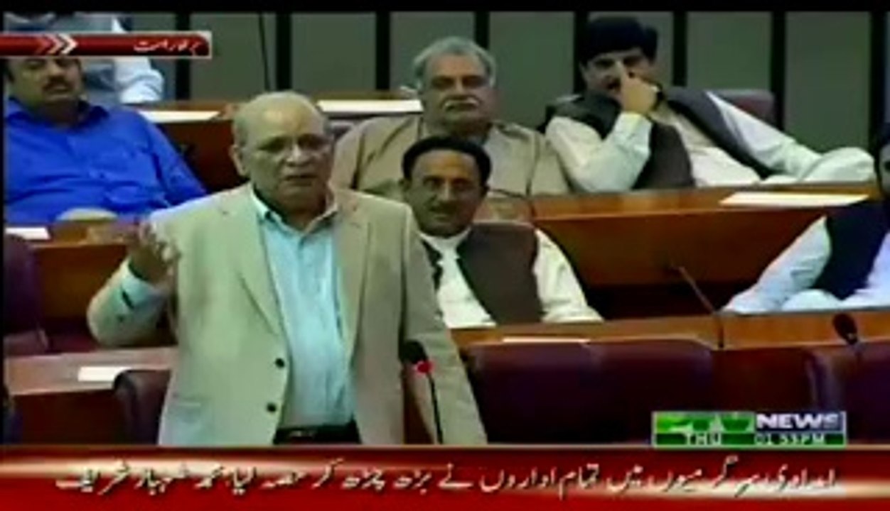 Mushahidullah Khan Abusing PTI & PAT Sit-in Participants in Parliament