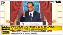 Hollande tacle Sarkozy lors de sa conférence de presse