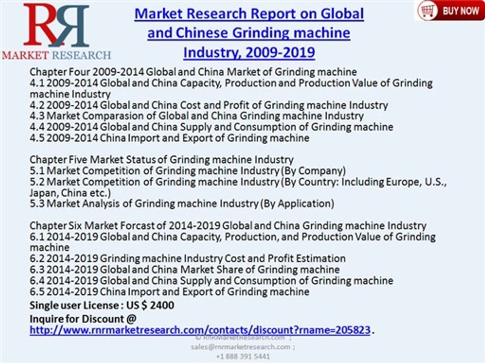 Global and Chinese Grinding machine Industry 2019