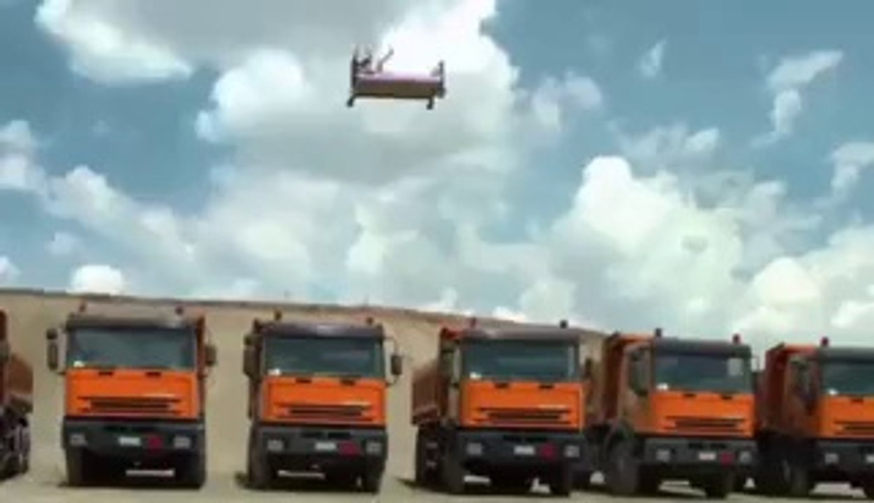 Incredible Jump With a Double Bed