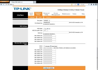 TP Link TD W8951ND saving issue