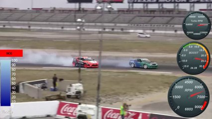 2014 POV FormulaD Texas Fredric Aasbo vs Darren McNamara 4Cyl Turbo vs V8 Turbo