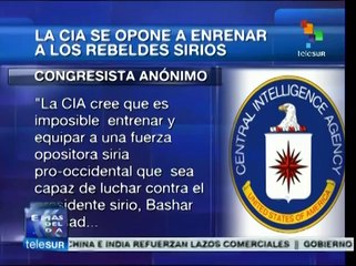 La CIA se opone a entrenar a rebeldes sirios