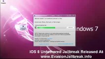 HowTo iOS 8 JAILBREAK Evasion Untethered iPhone 6 / 5S , 5C , 4S , 4 , iPod Touch & iPad Mini 5 2 , Air , 4,3