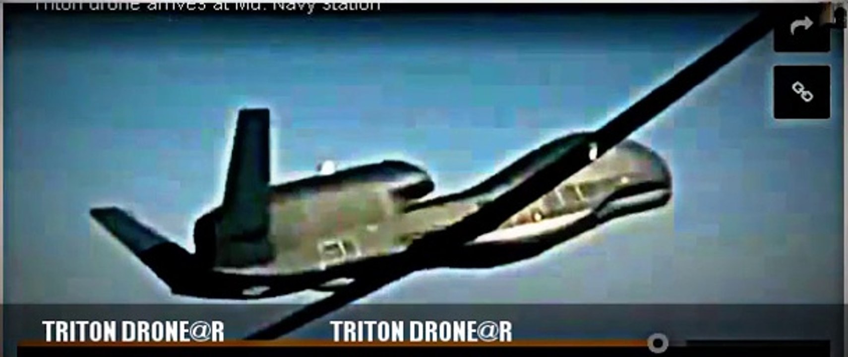 TRITON DRONE CROSSES USA.ONE MIN NEWS