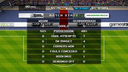 Xbox 360 - SWOS - Season 1 - Match 1 - Scarborough vs Wigan