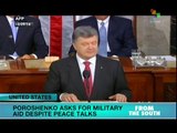 Ukraine president asks US for more political, military support