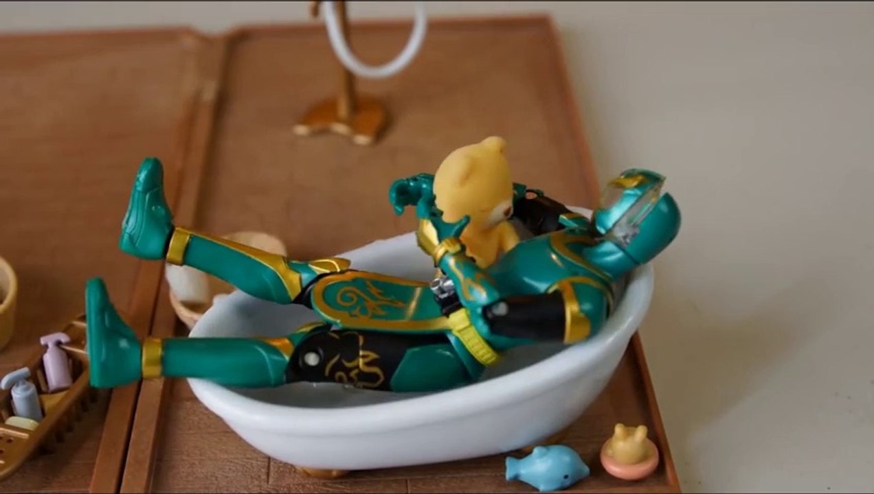 Stop motionアニメ仮面ライダー鎧武・オレンジお母さんとブドウお父さん