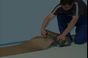 Укладка нагревательного мата WoodTec