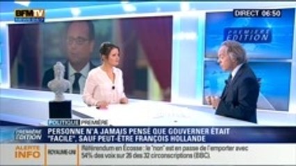 Politique Première: Est-ce que François Hollande pensait que gouverner était "facile" ? - 19/09