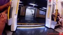 Metroyla girdiği yarışı kazandı
