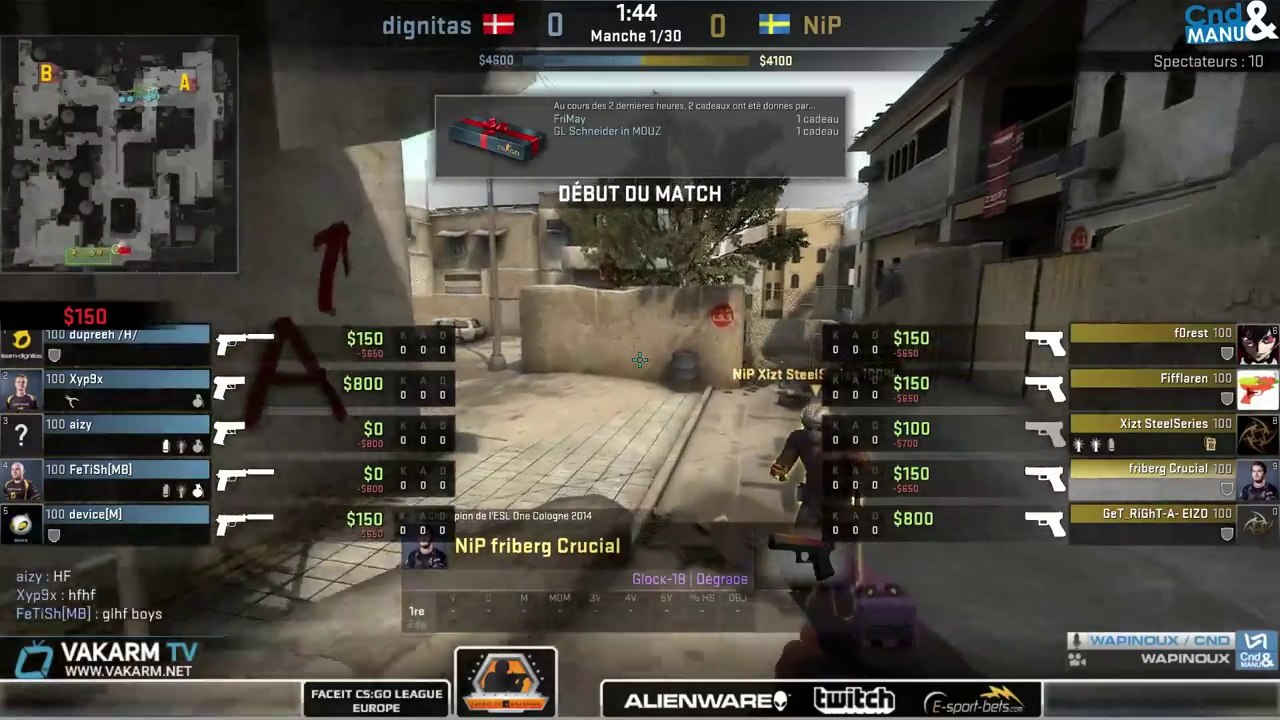 NiP vs Dignitas - Mirage - FaceIT