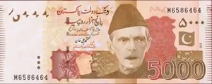 Quaid-e- Azam on 5000 rupees note in action against Nawaz Shareef