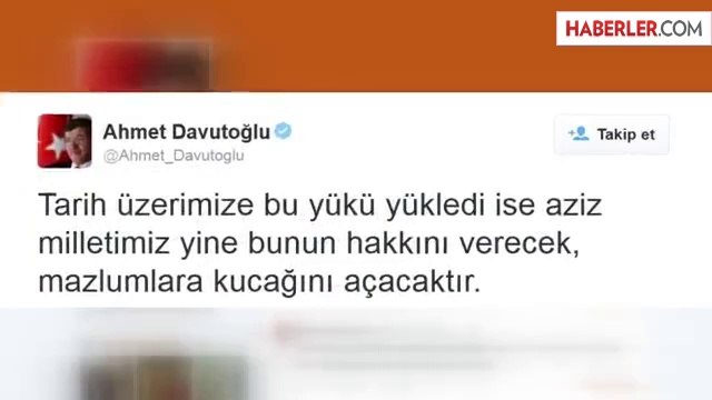 Davutoğlu: Ülkemize Gelen Kardeşlerimizi Misafir Etmeye Kararlıyız
