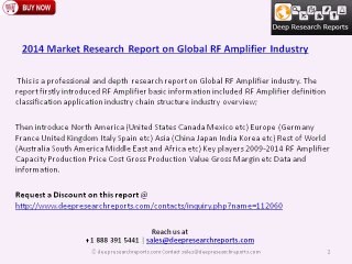2014 Market Research Report on Global RF Amplifier Industry