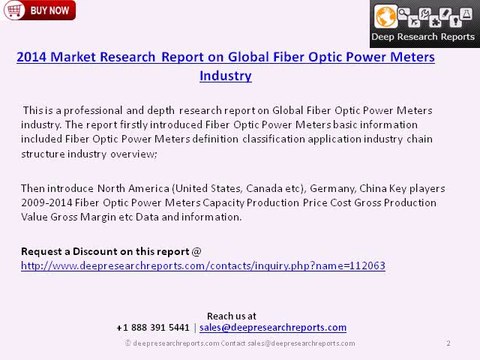 2014 Market Research Report on Global Fiber Optic Power Meters Industry