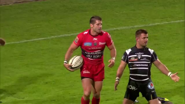 Brive-Toulon: Essai Sébastien Tillous-Borde (TLN) - J6 - Saison 2014/2015