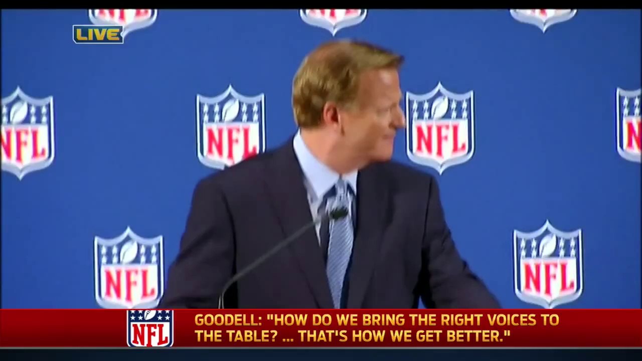 La conférence de presse de Roger Goodell interrompue