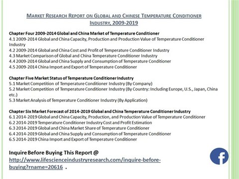 Global and China Temperature Conditioner Industry in-depth Analysis Report to 2019