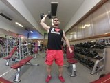 David Costa - Fitness Model - Développé haltère 1 bras @ 28 kilos / shoulder press