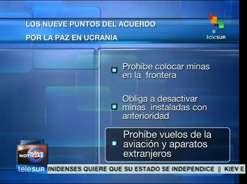 Kiev e independentistas acuerdan memorando de paz de 9 puntos