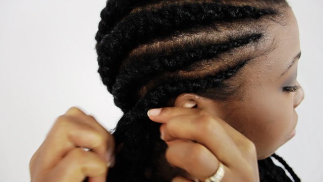Ghana Braids Step By Step Tutorial Part 2 of 4: How To Do Cherokee Banana Pineapple Invisible Cornrows