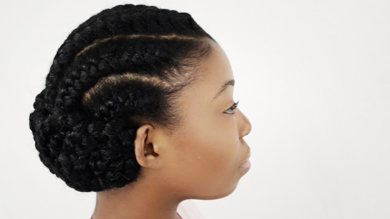 Goddess Braids on Natural Hair Finished Hairsty...