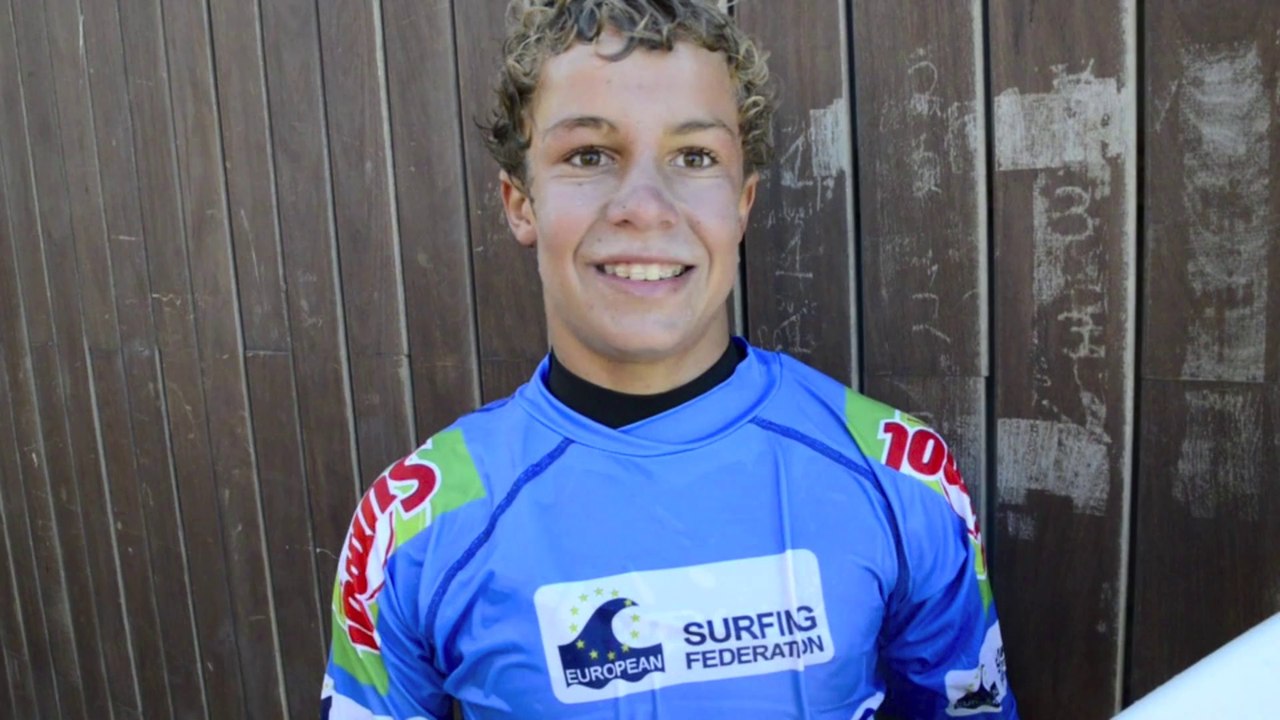 INTERVIEW LEO-PAUL ETIENNE - CHAMPION D'EUROPE SURF U16 - EUROSURF JUNIOR - 20 SEPTEMBRE 2014 - SAO MIGUEL, AÇORES