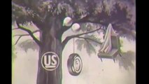 1956 US RUBBER TIRE AD ~ ANIMATED SHARP OBJECTS TO KEEP CINDERELLA'S CARRIAGE OFF THE ROAD