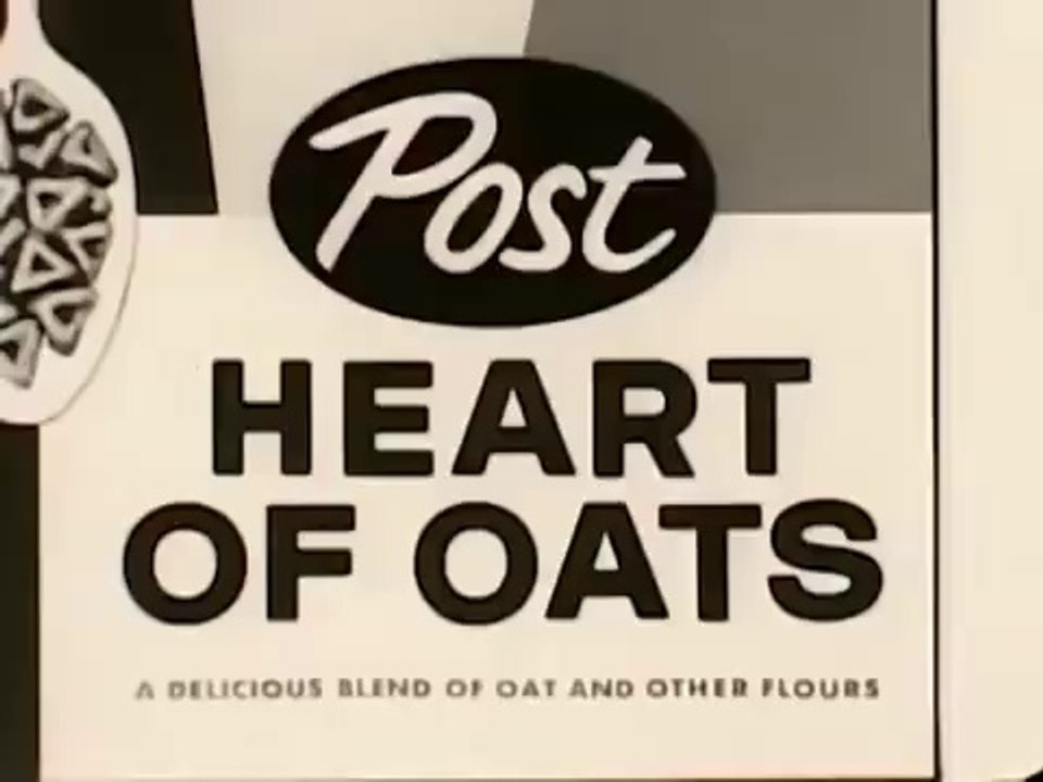DISCONTINUED POST CEREAL ~ HEART OF OATS with LINUS the Lion # 2 of 6 commercials