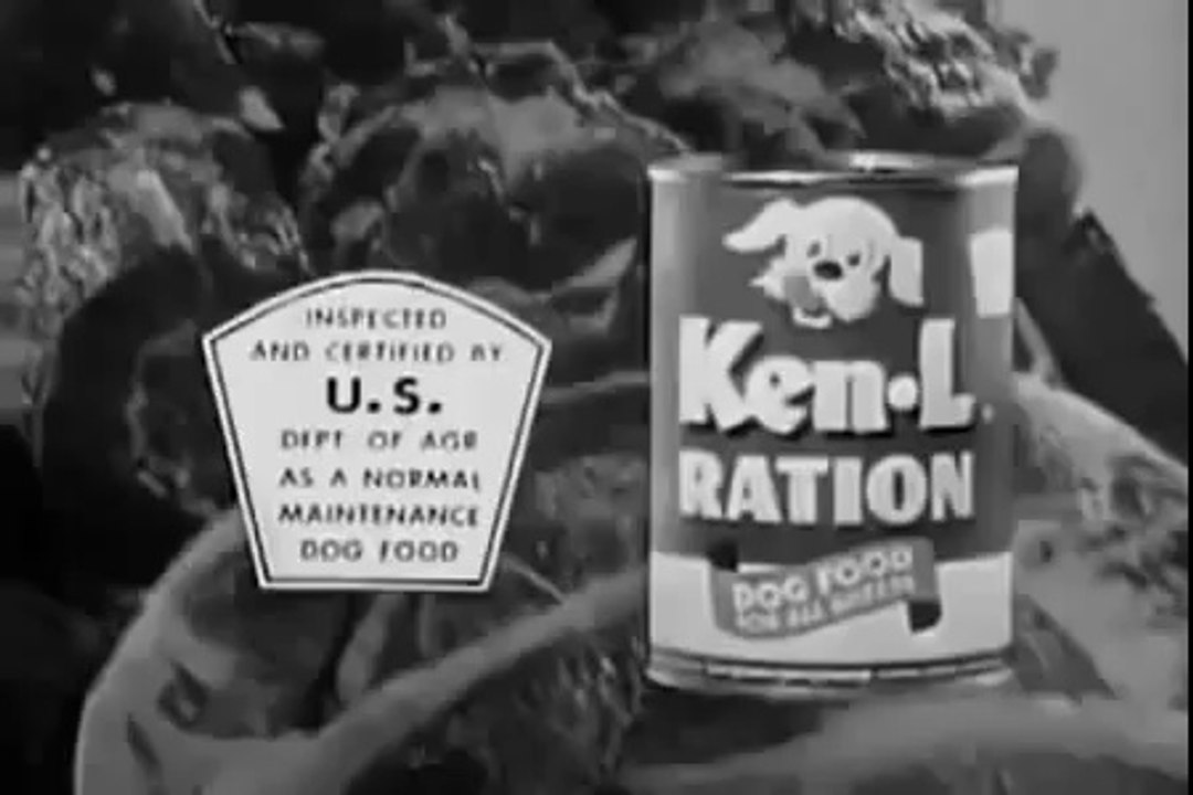 1959 KEN L RATION DOG FOOD COMMERCIAL  MAN AND HIS BEST FRIEND ~ HIS DOG