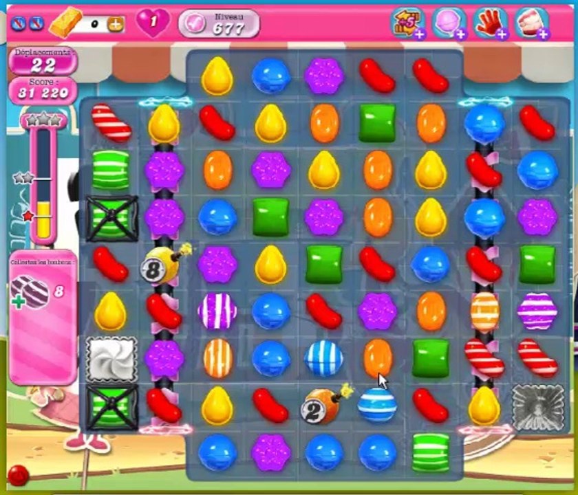 candy crush level 677 no booster
