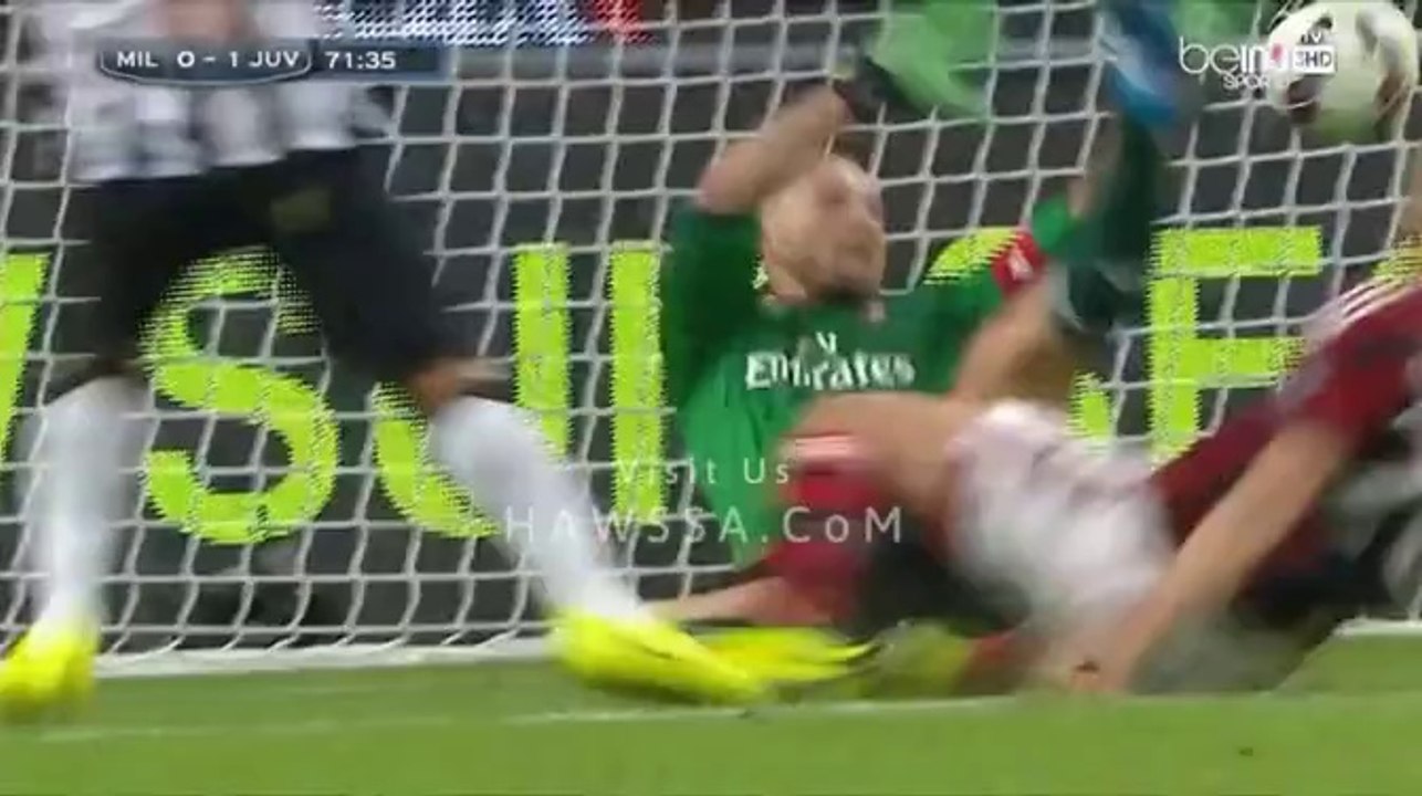 اهداف مباراة ميلان 0 - 1 يوفينتوس 2014 | الدوري الايطالي | تعليق حفيظ دراجي