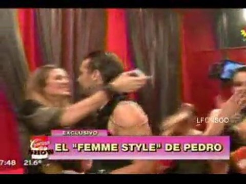 Pedro y Paula nota en La Cocina del Show (back baile Pedro Femme Style) - 20 de Septiembre