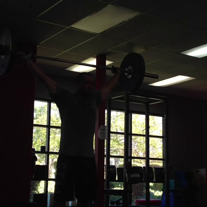 9/17- power snatch, heavy triple. 135 lbs.