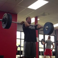 9/20- clean and jerk, heavy single. 215 lbs.