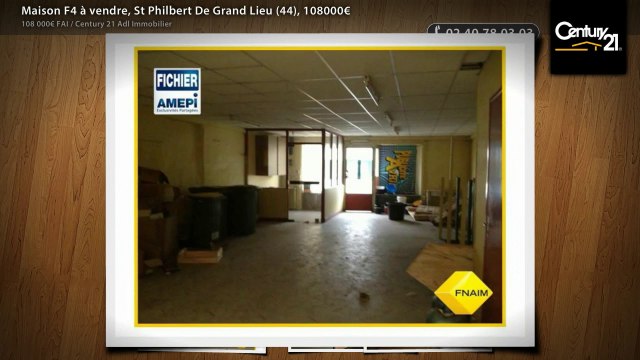 Maison F4 à vendre, St Philbert De Grand Lieu (44), 108000€