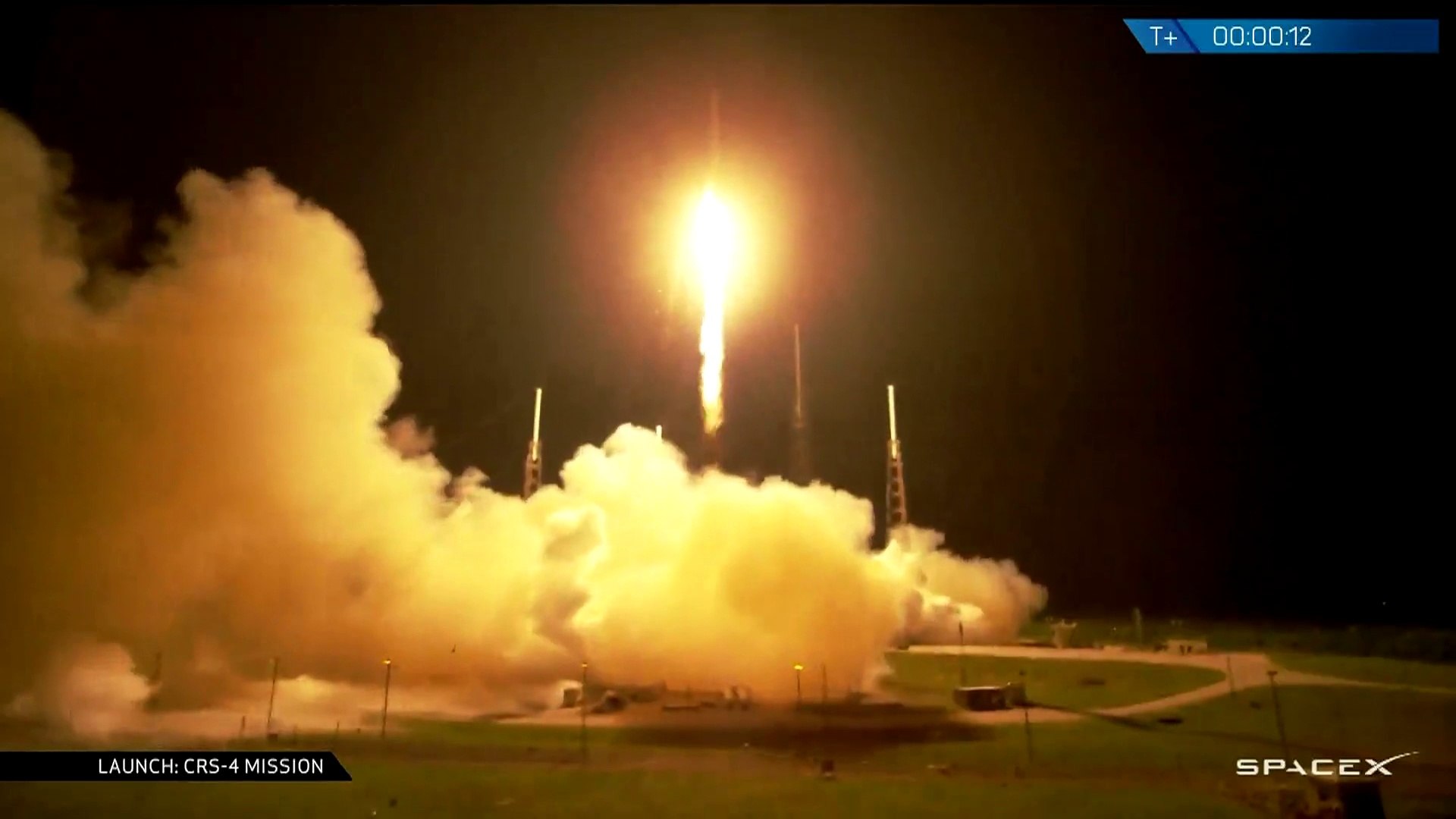 Launch of SpaceX Falcon 9 with CRS-4 for International Space Station (SpaceX)