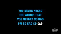 Sad in the Style of _Maroon 5_ karaoke video with lyrics (no lead vocal)